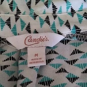 Candie's Teal and Black Triangle Top